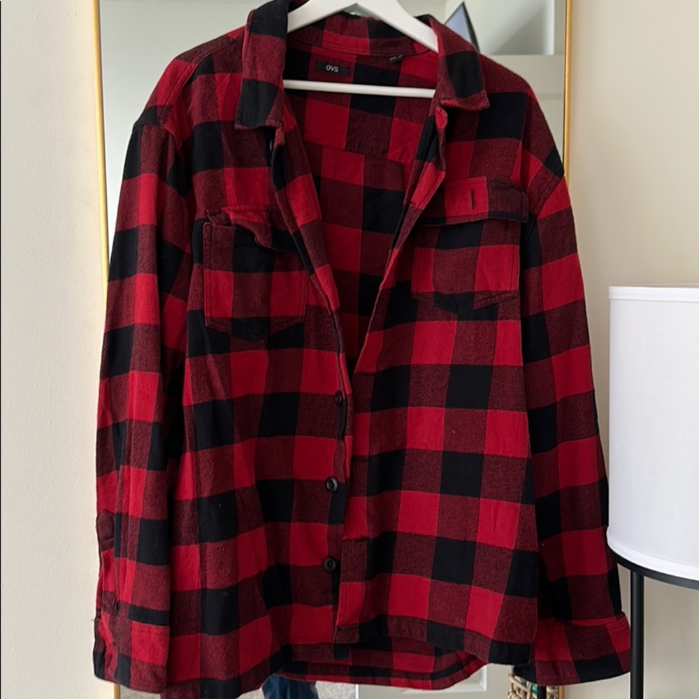 Red Plaid Shirt L/XL